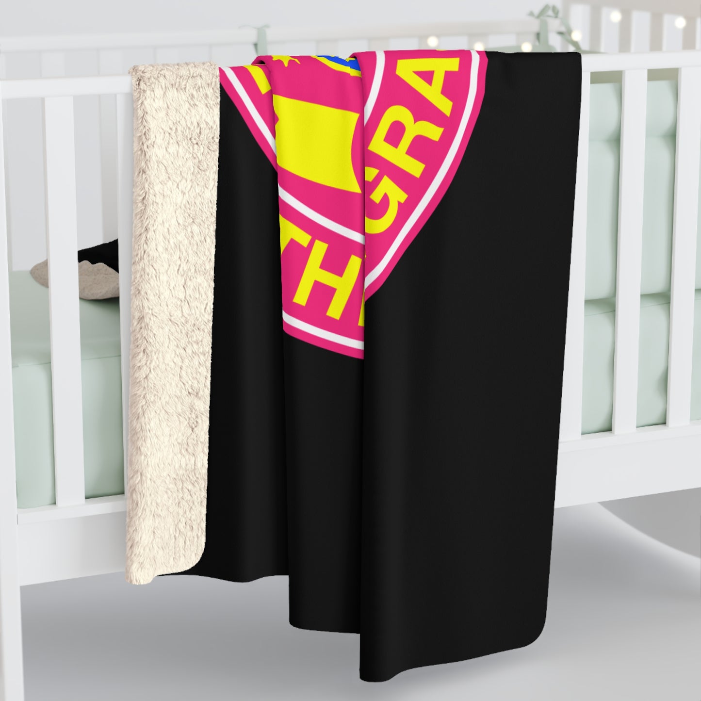 Pop Art Crest Sherpa Blanket