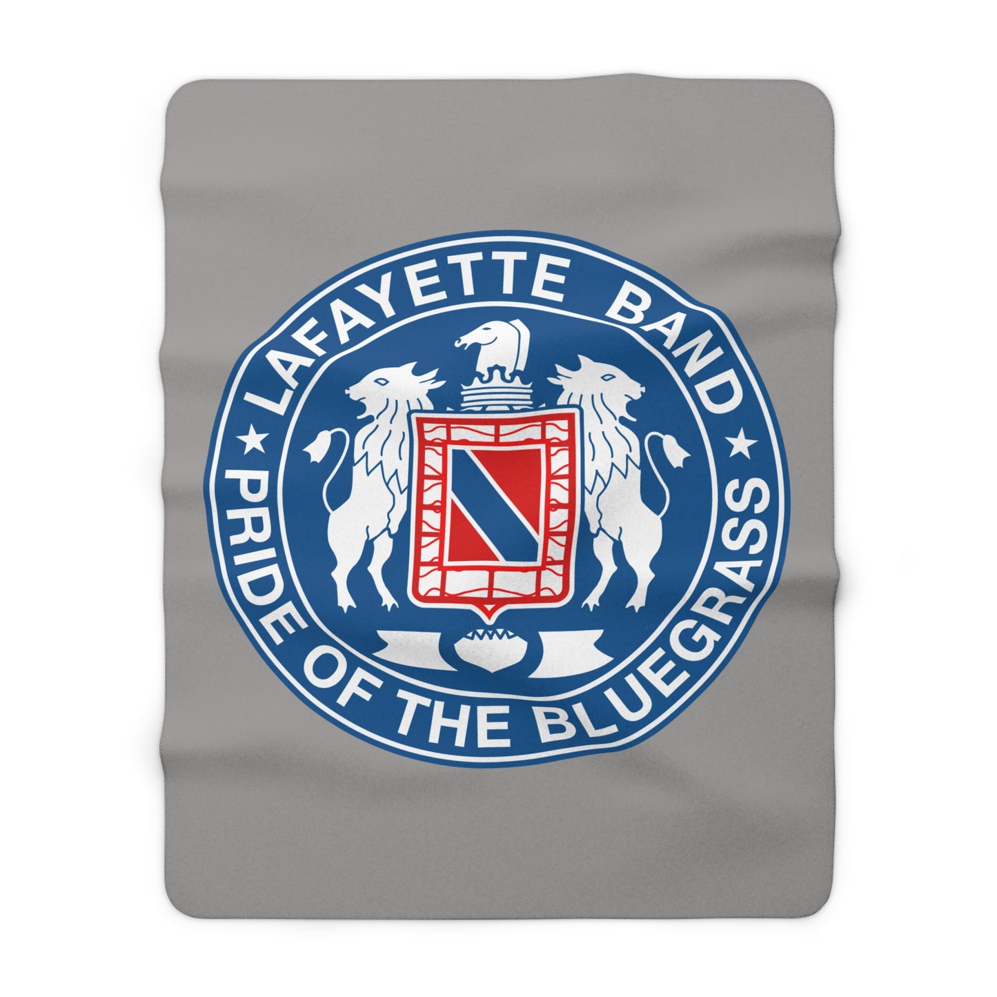 Gray Lafayette Band Sherpa Blanket