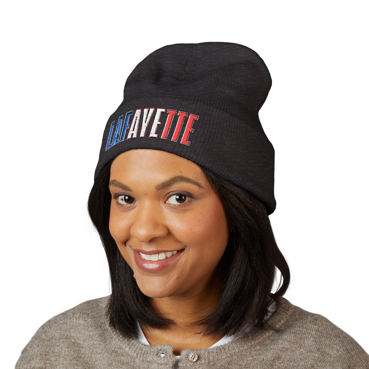 Lafayette French Flag Classic Cuffed Beanie (Embroidery)