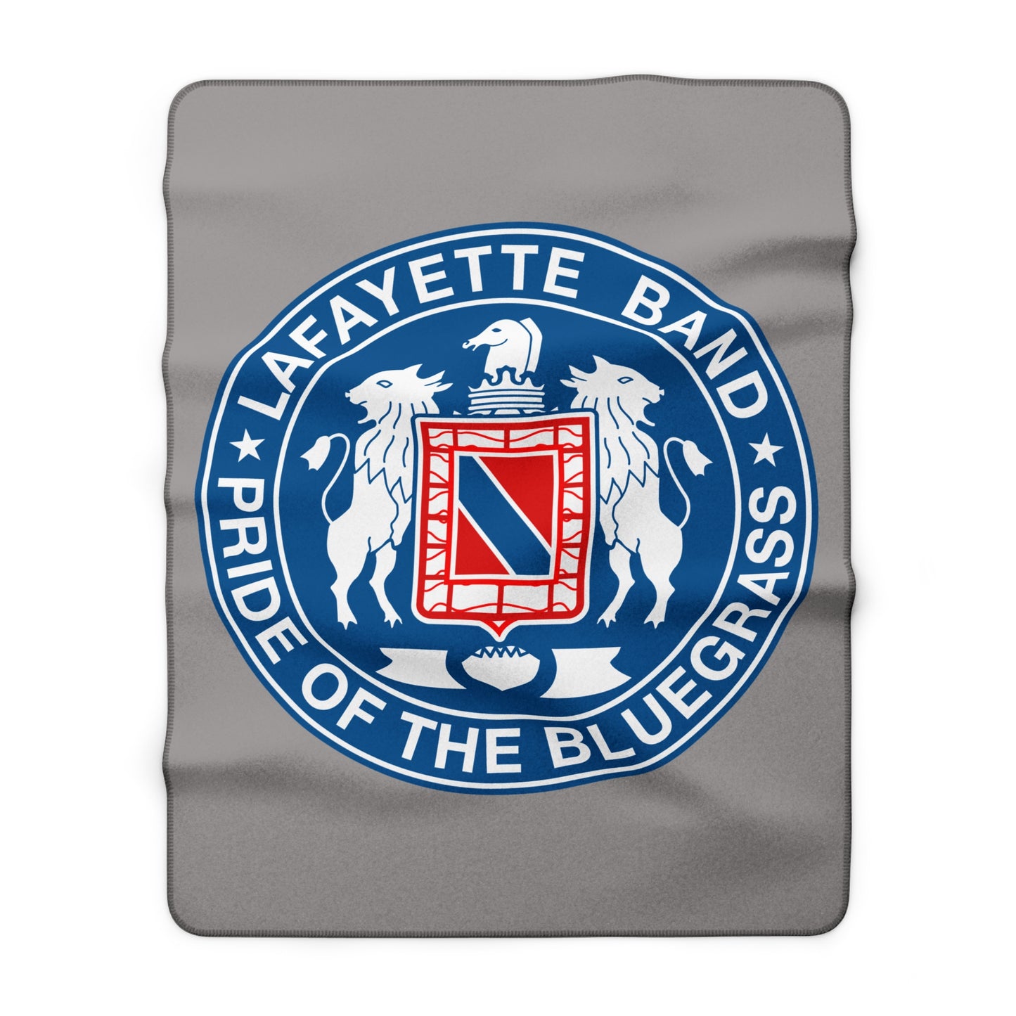 Gray Lafayette Band Sherpa Blanket