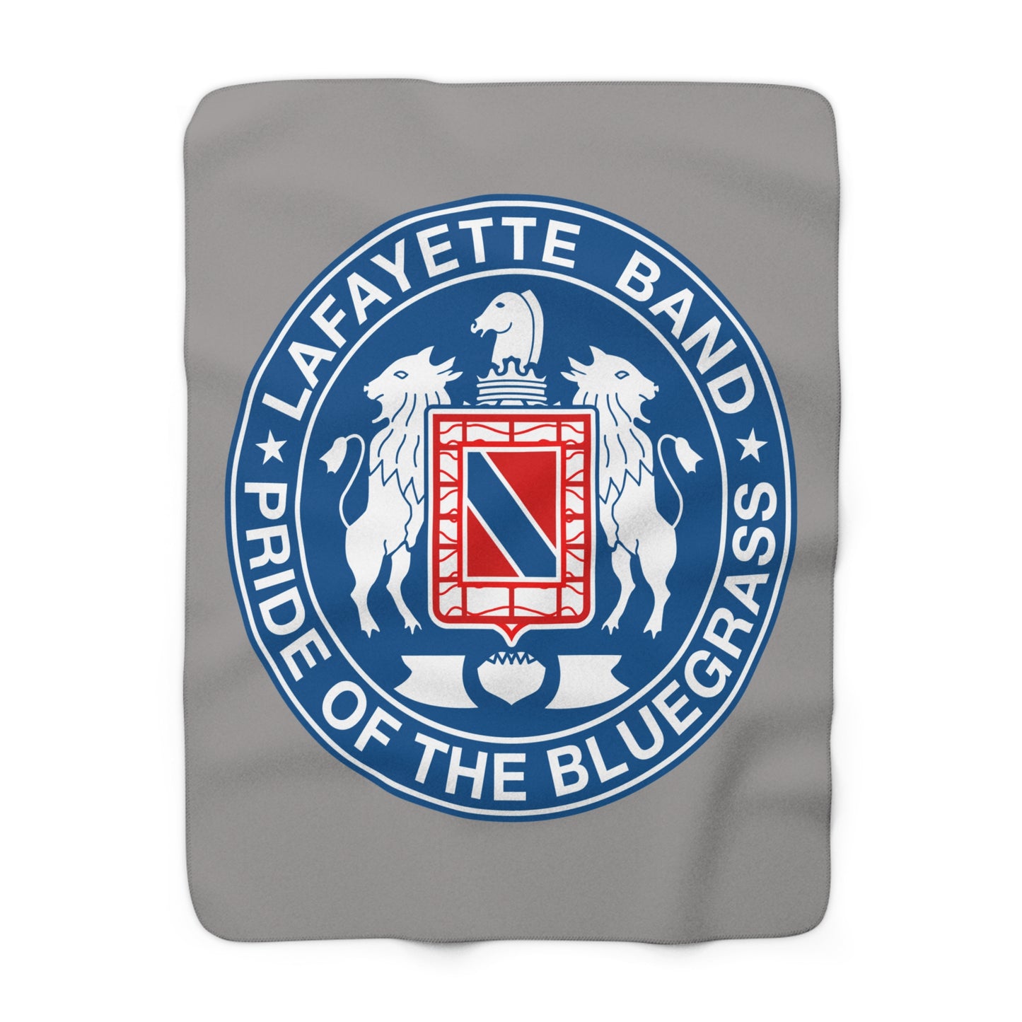 Gray Lafayette Band Sherpa Blanket