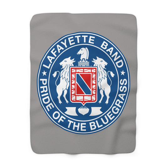 Gray Lafayette Band Sherpa Blanket