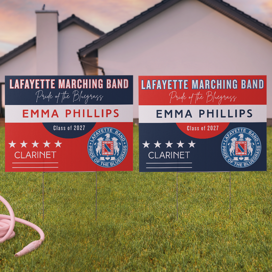 2026 Lafayette Marching Band Personalized Yard Sign